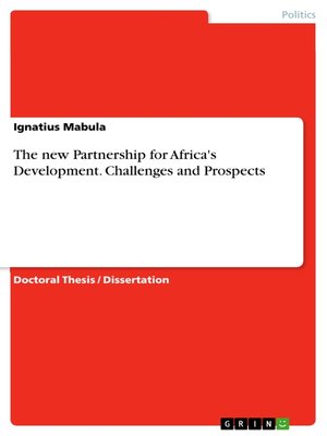 cover image of The new Partnership for Africa's Development. Challenges and Prospects